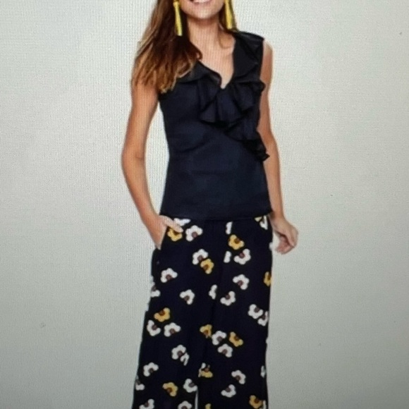 Boden Alicia Ruffle Top, Navy, Sleeveless, size 6 - Picture 14 of 14